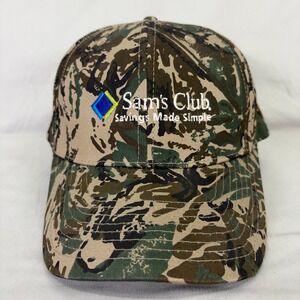Cobra Hat Sam's Club Logo Unisex OS Camouflage Embroidered Strapback Cap